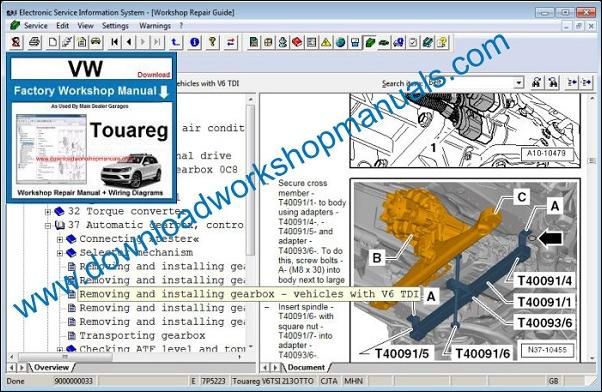 Touareg 2011+ Repair Manual Download